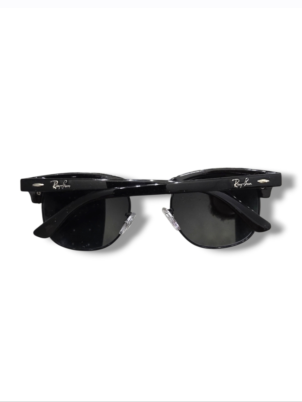 Ray-Ban Clubmaster Sunglasses RB3016 Black G15 Lens Made in Italy Unisex - Picture 5 of 12